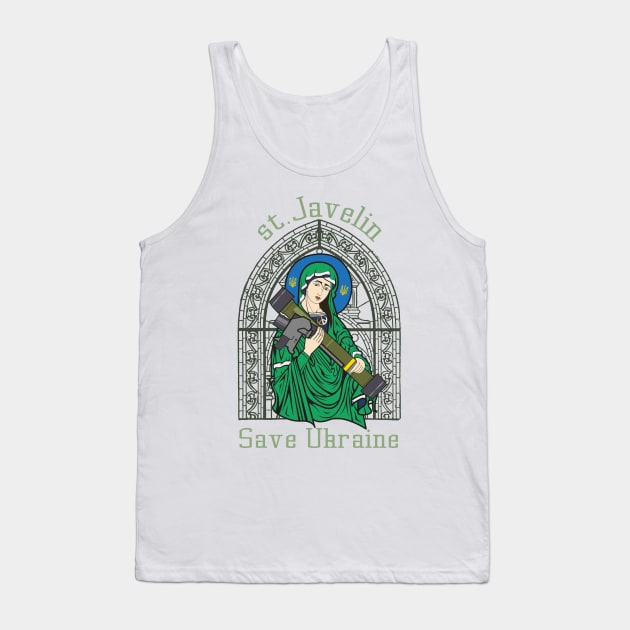 Saint Javelin protect Ukraine Tank Top by Myartstor 